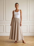 Pauline | Flowing Linen Maxi Skirt